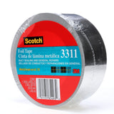 3M 3311 Scotch Aluminum Foil Tape, Silver, 2 in x 50 yd, 3.6 mil (7000049174) (12 Pack) - 3