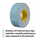 3M 8979 Performance Plus Duct Tape, Slate Blue, 96 mm x 54.8 m, 12.1 mil, Clean Removal, UV and Weather Resistant (7000049207) (12 Pack) - 4