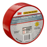 3M 5903 Outdoor Masking Poly Tape, Red, 1.88 in x 60 yd, 7.5 mil (7000049309) (24 Pack) - 6