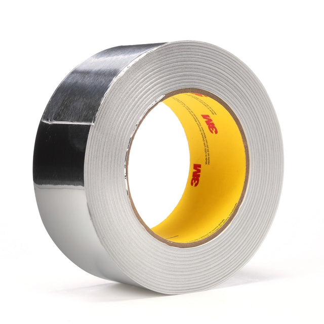 3M 3380 Aluminum Foil Tape, Silver, 48 mm x 45 m, 3.25 mil (7000049613) (24 Pack)