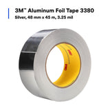 3M 3380 Aluminum Foil Tape, Silver, 48 mm x 45 m, 3.25 mil (7000049613) (24 Pack) - 2