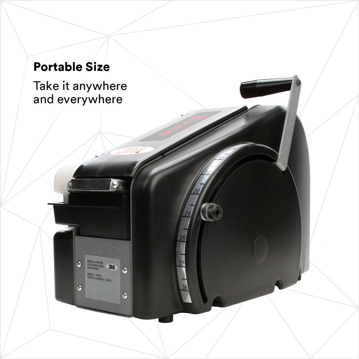 3M W100 Manual Water Activated Tape Dispenser (7000049631) - 8