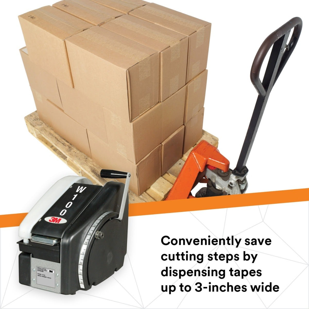 3M W100 Manual Water Activated Tape Dispenser (7000049631) - 9