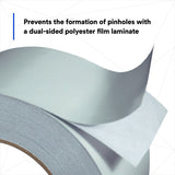 3M 1555CW Venture Tape Cryogenic Vapor Barrier Tape, Silver, 72 mm x 45.7 m (7000049898) (16 Pack) - 8