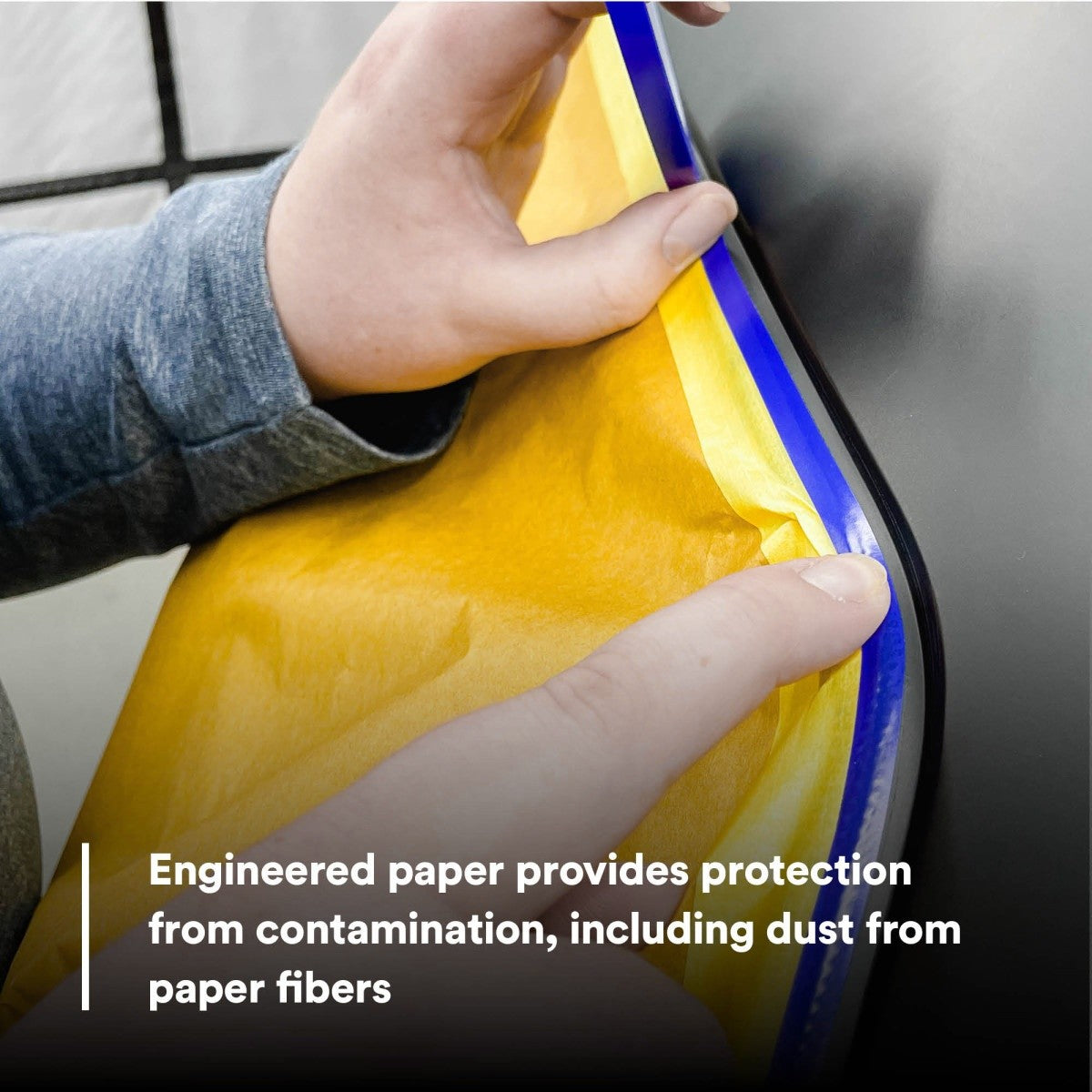 3M 06736 Masking Paper, Polycoated Backing, Bleed Through Resistant, Gold, 36 in x 750 ft (7000051787) - 3