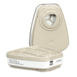 3M 6002 Acid Gas Respirator Cartridge, Bayonet, White (7000051850) (1 Pair) (30 Pack)