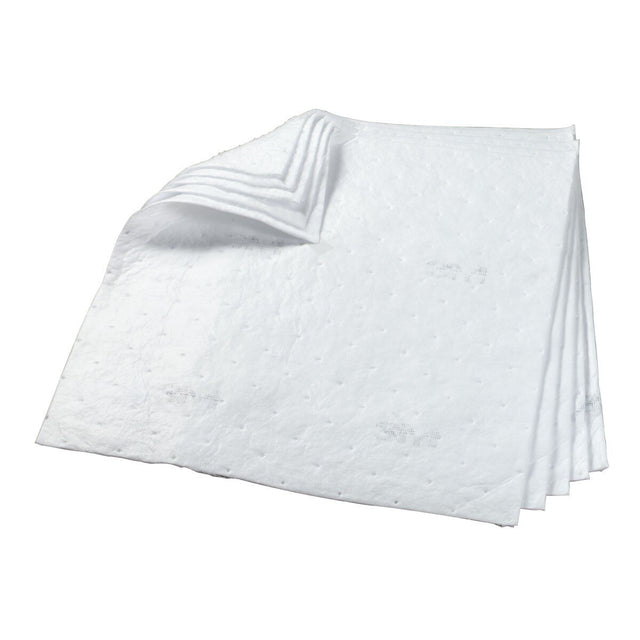 3M HP-157 Petroleum Sorbent Pad, High Capacity, White, 34 in x 38 in (7000051873) (50 Pack)