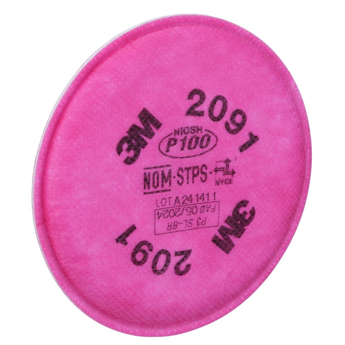 3M 2091 2091/07000 Particulate Filter P100 Bayonet, Magenta (7000051991) (100 Pack) - 4