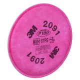 3M 2091 2091/07000 Particulate Filter P100 Bayonet, Magenta (7000051991) (2 Pack) - 4