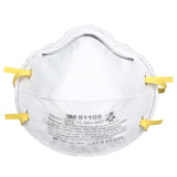 3M 8110S Particulate Respirator, N95, Unsealed, Small, Disposable, Adjustable Noseclip, Two Strap, Nosefoam (7000052065) (160 Pack)