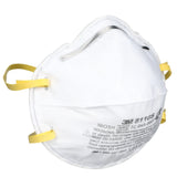 3M 8110S Particulate Respirator, N95, Unsealed, Small, Disposable, Adjustable Noseclip, Two Strap, Nosefoam (7000052065) (160 Pack) - 3