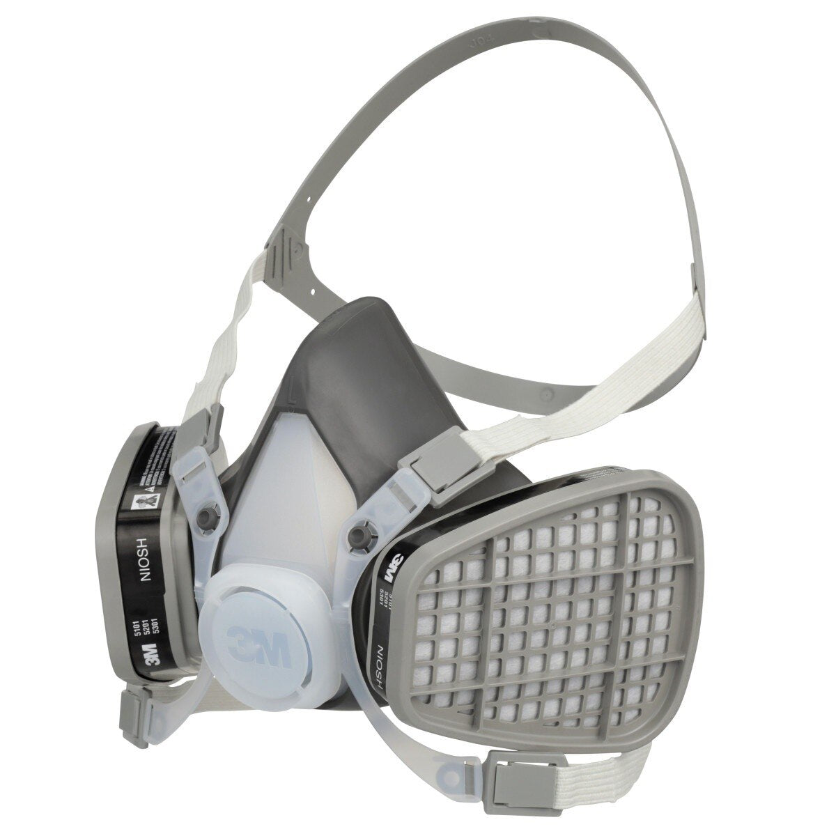 3M 66070 Half Facepiece Disposable Respirator Assembly 51P71 NIOSH Approved Organic Vapor P95 Small Permanently Attached Cartridges (7000052079) (12 Pack) - 4