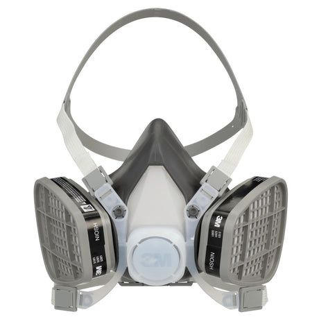 3M 7193 53P71 Half Facepiece Disposable Respirator Assembly, NIOSH Approved, Organic Vapor P95 OV/P95, Large, Permanently Attached Cartridges (7000052081) (12 Pack)