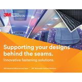 3M 7000052210 Hook Fastener SJ3526N, Black, Rubber Adhesive Backed Reclosable Fastener Tape, 3/4 in x 50 yd - 6