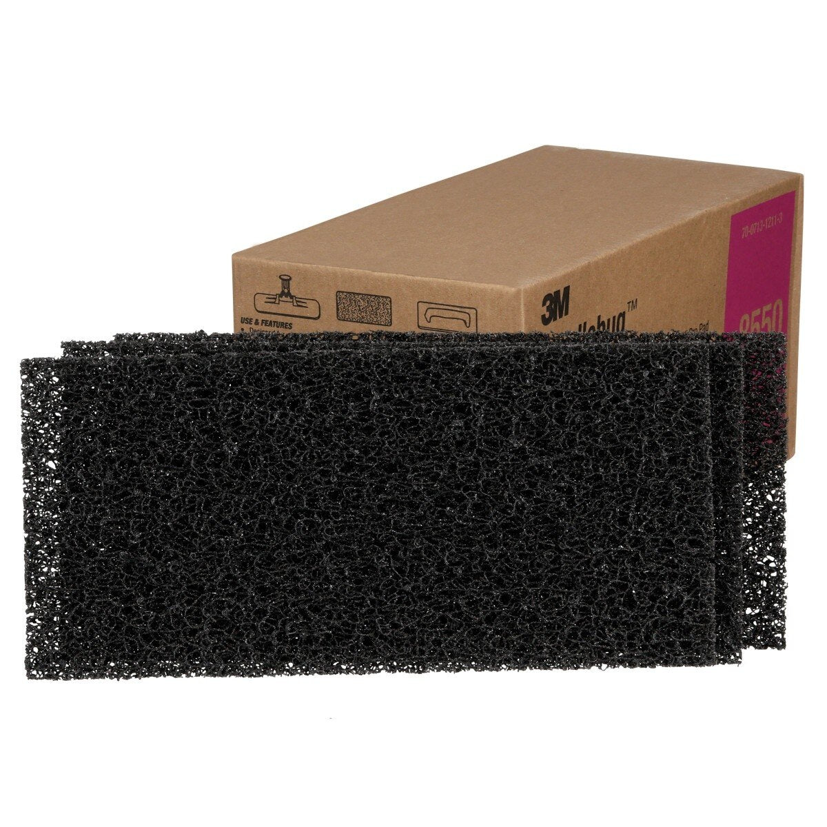 3M 5241 Hi Pro Utility Pad for Stripping, Extra Coarse, Black, 4-5/8 in x 10 in (7000052516) (40 Pack) - 7