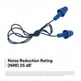 3M 340-4017 E-A-R UltraFit Earplugs, Metal Detectable, Corded, Econopack (7000052725) (2000 Pack) - 2