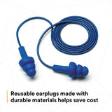3M 340-4017 E-A-R UltraFit Earplugs, Metal Detectable, Corded, Econopack (7000052725) (200 Pack) - 4
