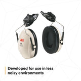 3M H6P3E/V PELTOR Optime 95 Cap-Mount Earmuffs with Universal Hard Hat Attachment, 21 dB NRR (7000052743) - 3