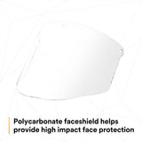 3M 82600-00000 WCP96 Total Performance Polycarbonate Clear Faceshield Window (7000052753) (10 Pack) - 2