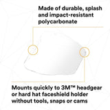 3M 82600-00000 WCP96 Total Performance Polycarbonate Clear Faceshield Window (7000052753) (10 Pack) - 5