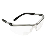 3M BX Reader Safety Glasses with +2.0 Diopter, ANSI Z87, Anti-Fog Anti-Scratch Clear Lens, Silver Frame, Adjustable Temples and Lens Angle (11375-00000-20) (7000052794) (1 Pair) (20 Pack)