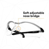 3M BX Reader Safety Glasses with +2.0 Diopter, ANSI Z87, Anti-Fog Anti-Scratch Clear Lens, Silver Frame, Adjustable Temples and Lens Angle (11375-00000-20) (7000052794) (1 Pair) (20 Pack) - 9