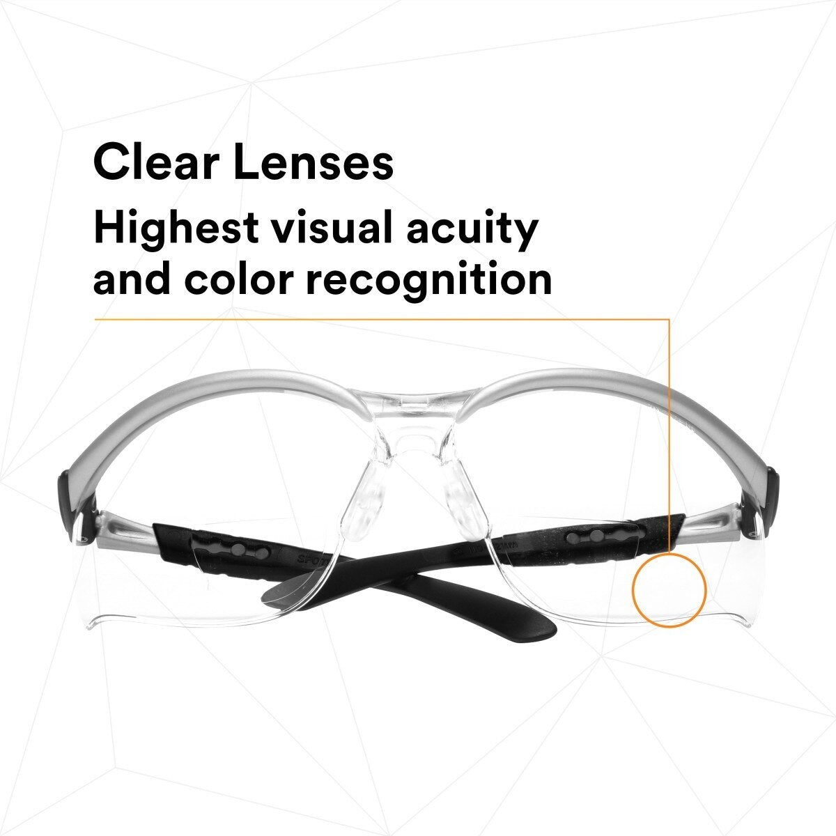 3M BX Reader Safety Glasses with +2.0 Diopter, ANSI Z87, Anti-Fog Anti-Scratch Clear Lens, Silver Frame, Adjustable Temples and Lens Angle (11375-00000-20) (7000052794) (1 Pair) (20 Pack) - 10