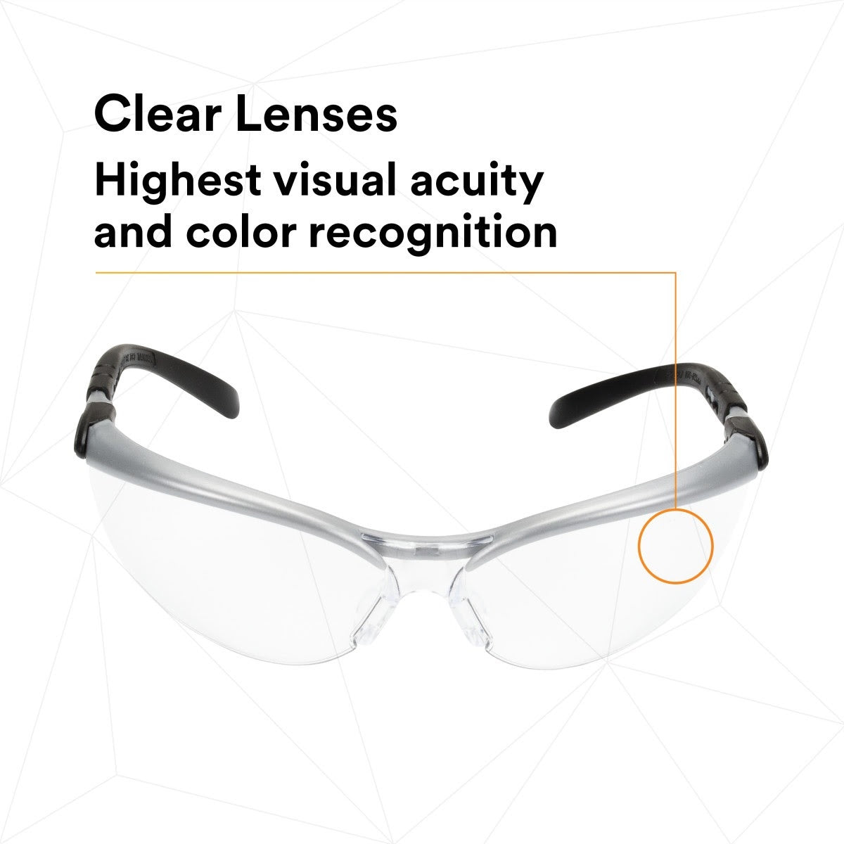 3M 11380-00000-20 BX Protective Eyewear, Clear Anti-Fog Lens, Silver/Black Frame (7000052795) (20 Pack) - 9