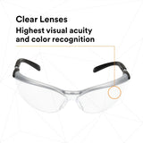3M 11380-00000-20 BX Protective Eyewear, Clear Anti-Fog Lens, Silver/Black Frame (7000052795) (20 Pack) - 9