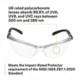 3M 11380-00000-20 BX Protective Eyewear, Clear Anti-Fog Lens, Silver/Black Frame (7000052795) (20 Pack) - 10