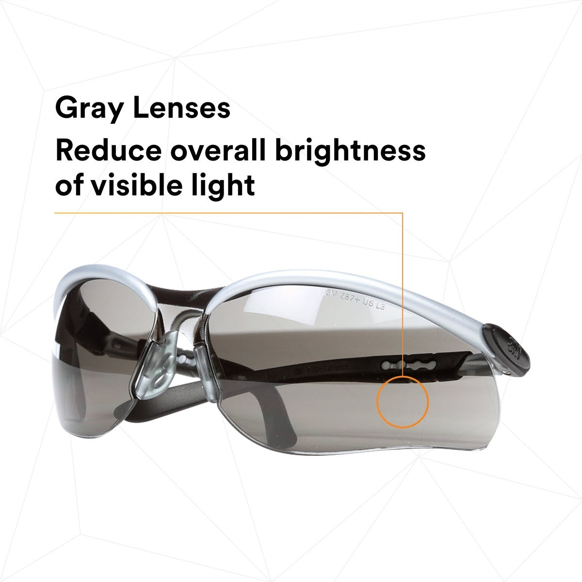 3M 11381-00000-20 BX Protective Eyewear, Grey Anti-Fog Lens, Silver/Black Frame (7000052796) (20 Pack) - 7