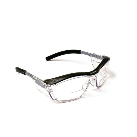 3M 11434-00000-20 Safety Glasses with Readers, Nuvo Protective Eyewear, +1.5 Diopter, Clear Lens, Retro Gray Frame, Soft Nose Bridge, Side Shields, ANSI Z87.1 (7000052797) (20 Pack)