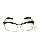 3M 11434-00000-20 Safety Glasses with Readers, Nuvo Protective Eyewear, +1.5 Diopter, Clear Lens, Retro Gray Frame, Soft Nose Bridge, Side Shields, ANSI Z87.1 (7000052797) (20 Pack) - 2