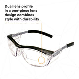 3M 11434-00000-20 Safety Glasses with Readers, Nuvo Protective Eyewear, +1.5 Diopter, Clear Lens, Retro Gray Frame, Soft Nose Bridge, Side Shields, ANSI Z87.1 (7000052797) (20 Pack) - 7