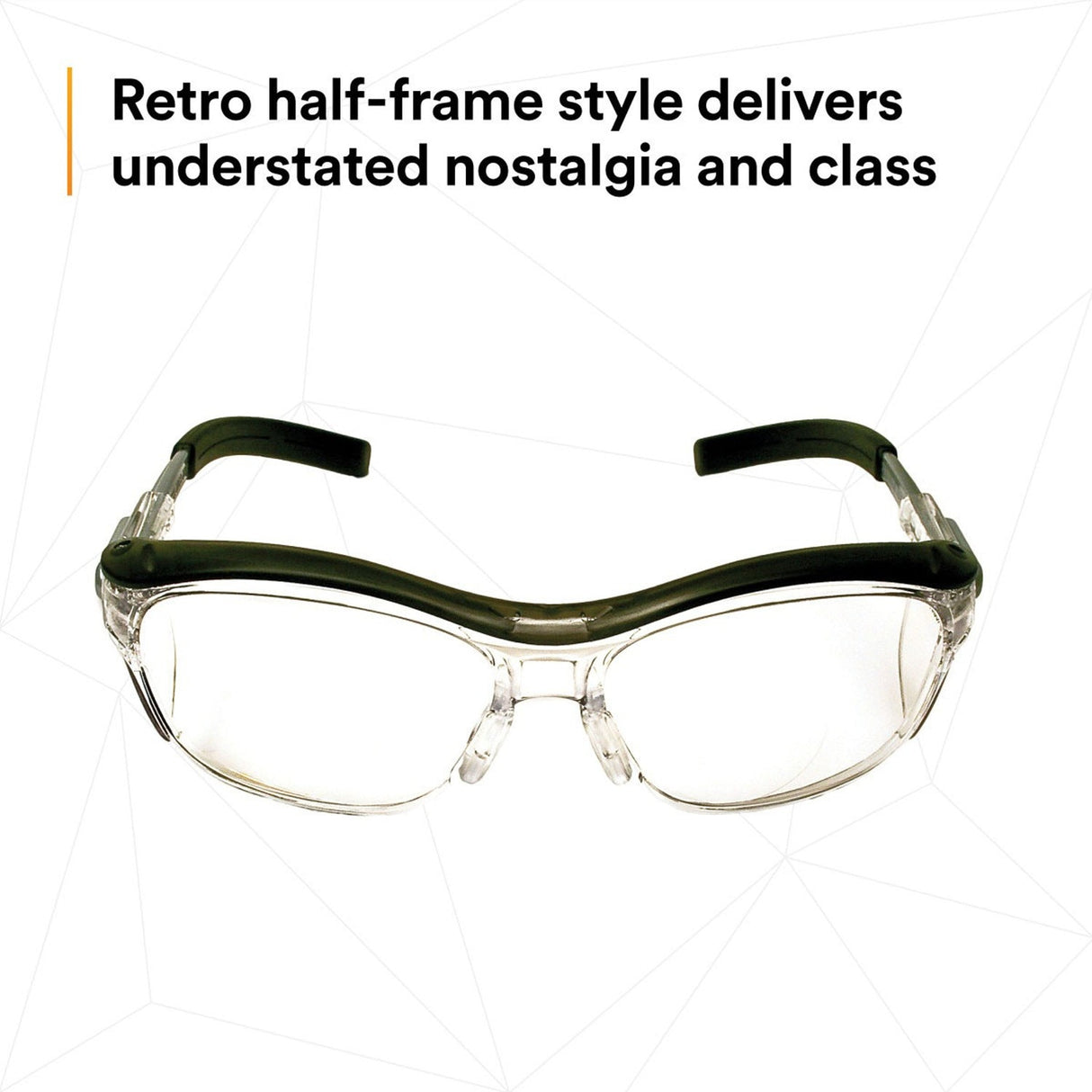 3M 11434-00000-20 Safety Glasses with Readers, Nuvo Protective Eyewear, +1.5 Diopter, Clear Lens, Retro Gray Frame, Soft Nose Bridge, Side Shields, ANSI Z87.1 (7000052797) (20 Pack) - 10