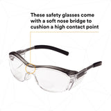 3M 11435-00000-20 Nuvo Reader Safety Glasses, 2.0 Diopter, Clear Lens, Gray Half-Frame, Side Shields, ANSI Z87.1 (7000052798) (20 Pack) - 5