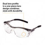 3M 11436-00000-20 Nuvo +2.5 Reader Safety Glasses, Gray Frame, Clear Lens, ANSI Z87.1 (7000052799) (20 Pack) - 4