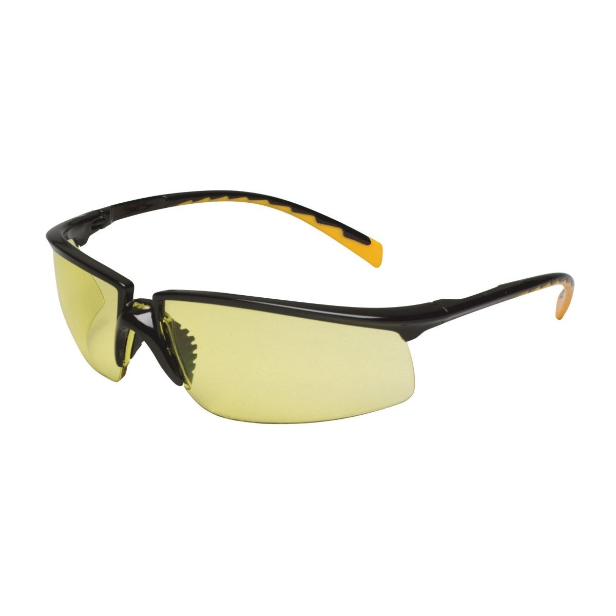 3M 12263-00000-20 Privo Protective Eyewear Amber Anti-Fog Lens, Black Frame (7000052818) (20 Pack)