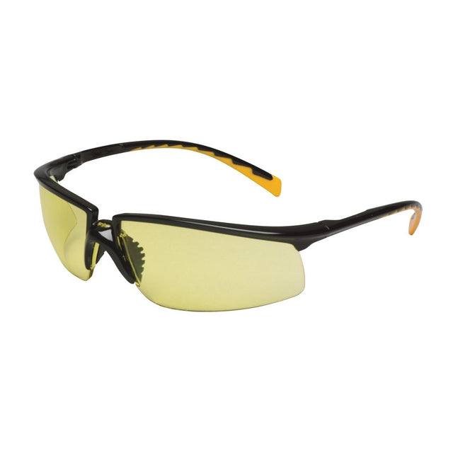 3M 12263-00000-20 Privo Protective Eyewear Amber Anti-Fog Lens, Black Frame (7000052818) (20 Pack)
