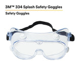 3M 40660-00000-10 Safety Splash Goggle 334 Clear Lens (7000052836) (10 Pack) - 2
