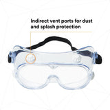 3M 40660-00000-10 Safety Splash Goggle 334 Clear Lens (7000052836) (10 Pack) - 3
