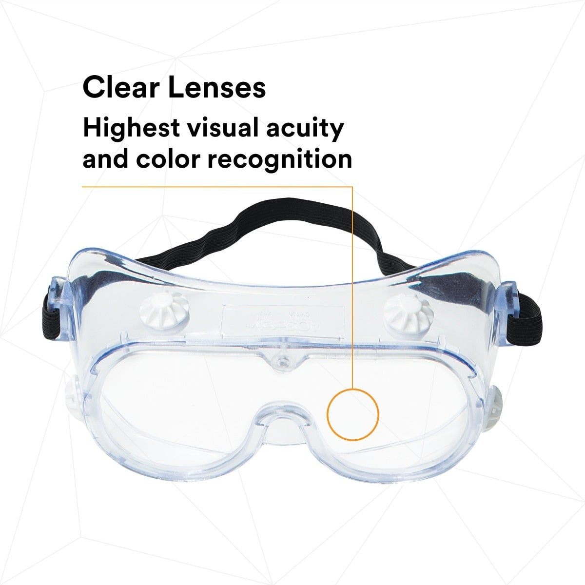 3M 40660-00000-10 Safety Splash Goggle 334 Clear Lens (7000052836) (10 Pack) - 4