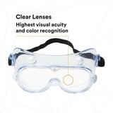 3M 40660-00000-10 Safety Splash Goggle 334 Clear Lens (7000052836) (10 Pack) - 4