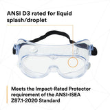 3M 40660-00000-10 Safety Splash Goggle 334 Clear Lens (7000052836) (10 Pack) - 5