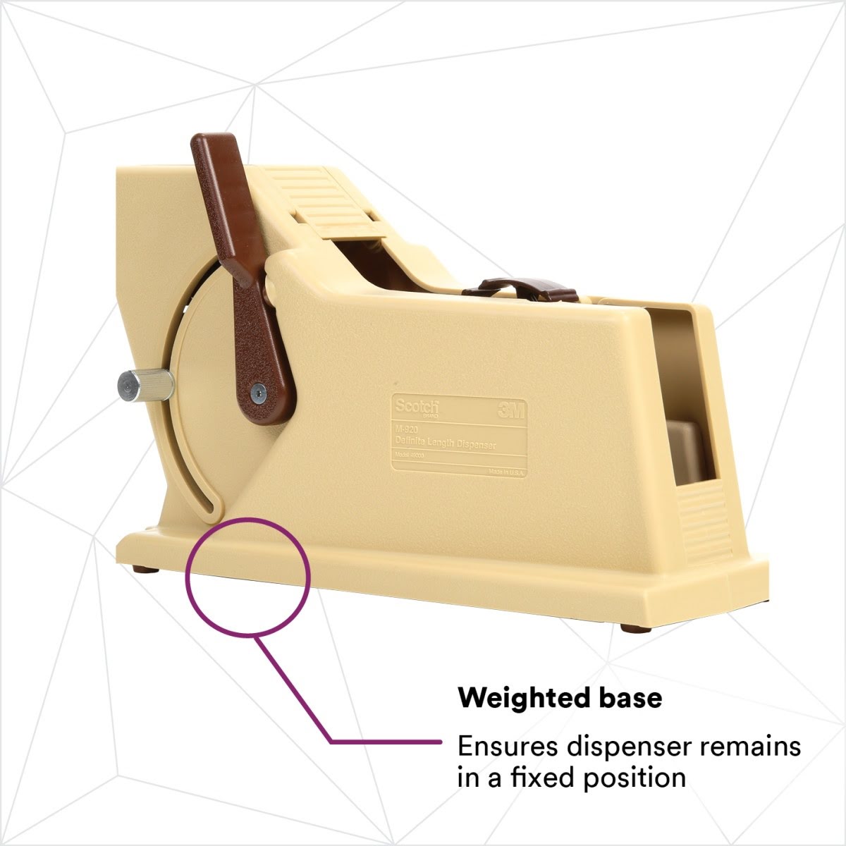 3M Scotch Definite Length Tape Dispenser M920, 1 in, Putty, 3 in Core (7000056552) (6 Pack) - 5