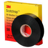 3M 50UP-1X100FT Vinyl Corrosion Protection Tape 50, Unprinted, Black, 1 in x 100 ft (7000057501) (10 Pack) - 6