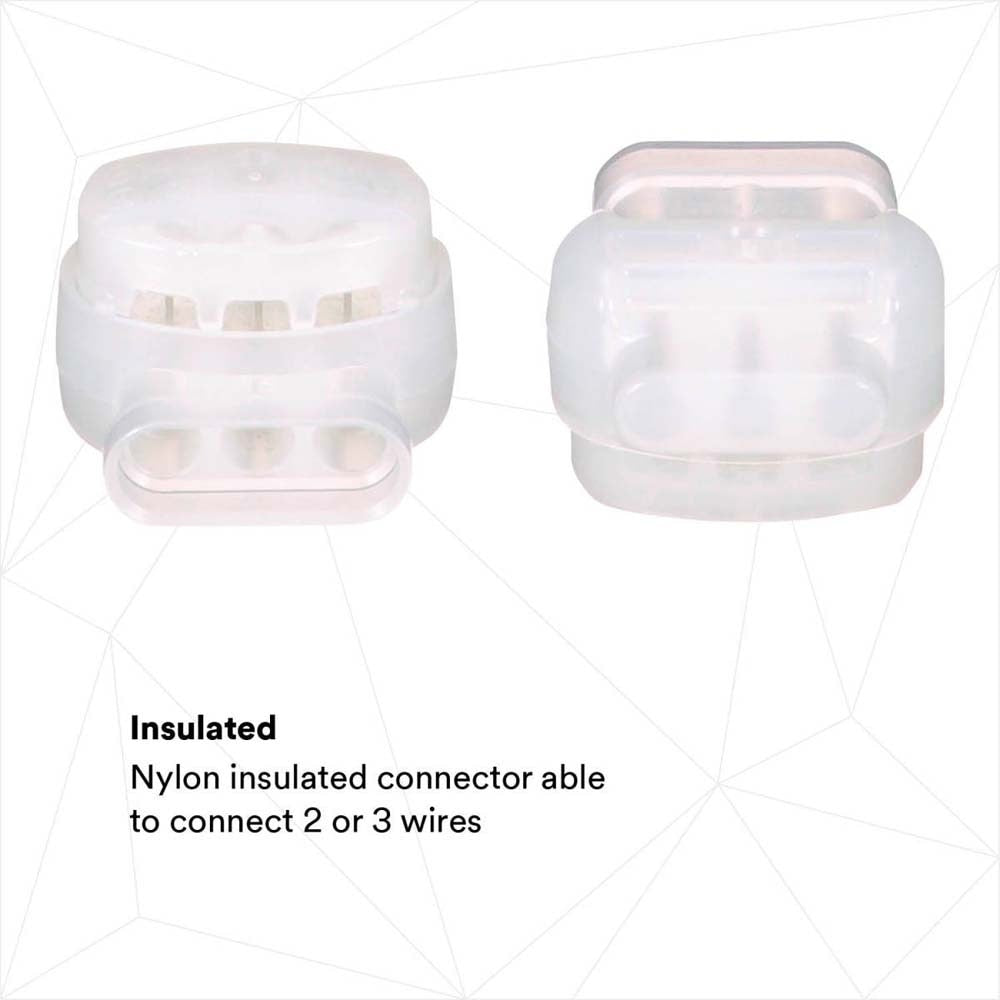 3M 314U-BIN Electrical IDC Insulation Displacement Connector , Pigtail, Self-Stripping, Flame Retardant, White, 22-14 AWG (7000058006) (1000 Pack) - 9