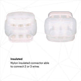 3M 314U-BIN Electrical IDC Insulation Displacement Connector , Pigtail, Self-Stripping, Flame Retardant, White, 22-14 AWG (7000058006) (1000 Pack) - 9