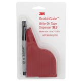 3M ScotchCode Wire Marker Write-On Dispenser with Tape and Pen SLS, 1.0 in x 2.125 in (7000058136) (10 Pack)