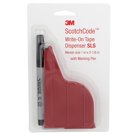 3M ScotchCode Wire Marker Write-On Dispenser with Tape and Pen SLS, 1.0 in x 2.125 in (7000058136) (10 Pack)